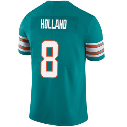 M.Dolphins #8 Jevon Holland Green Stitched Player Vapor Game Football Jerseys