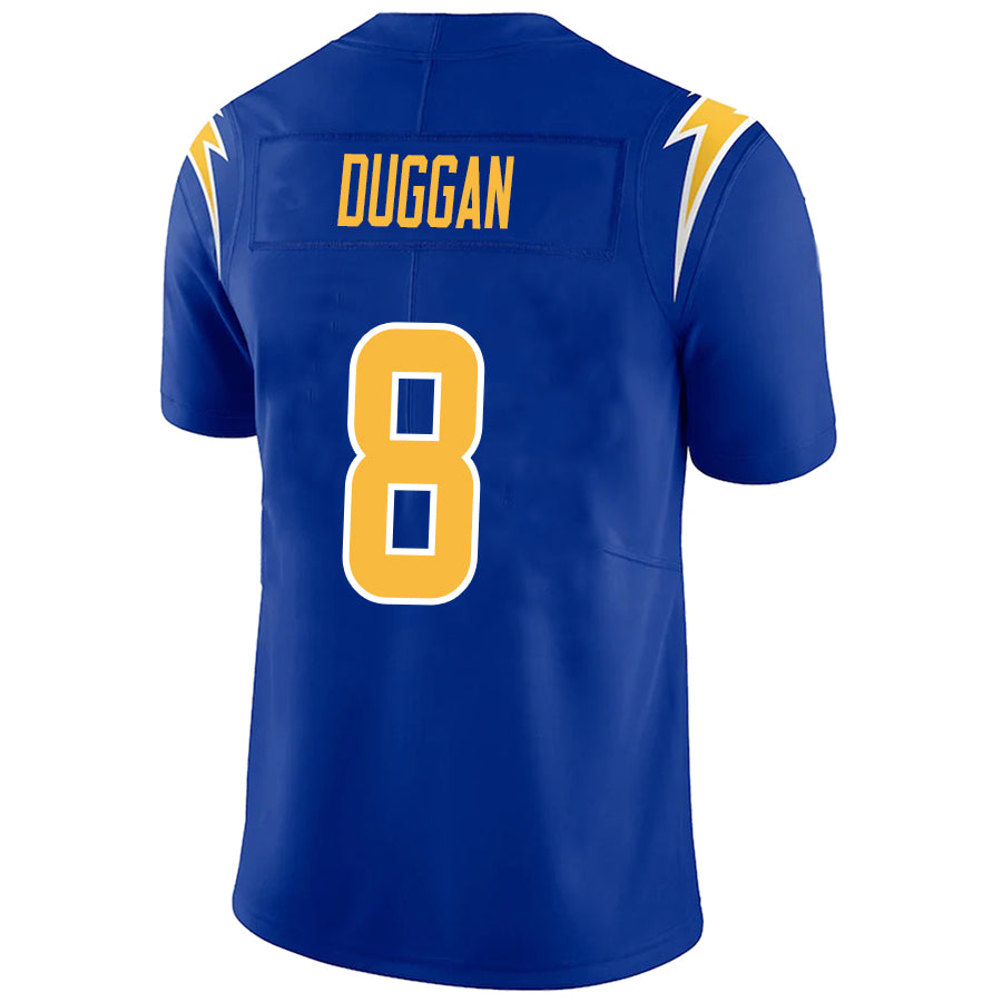 LA.Chargers #8 Max Duggan Royal Stitched Player Vapor Game Football Jerseys