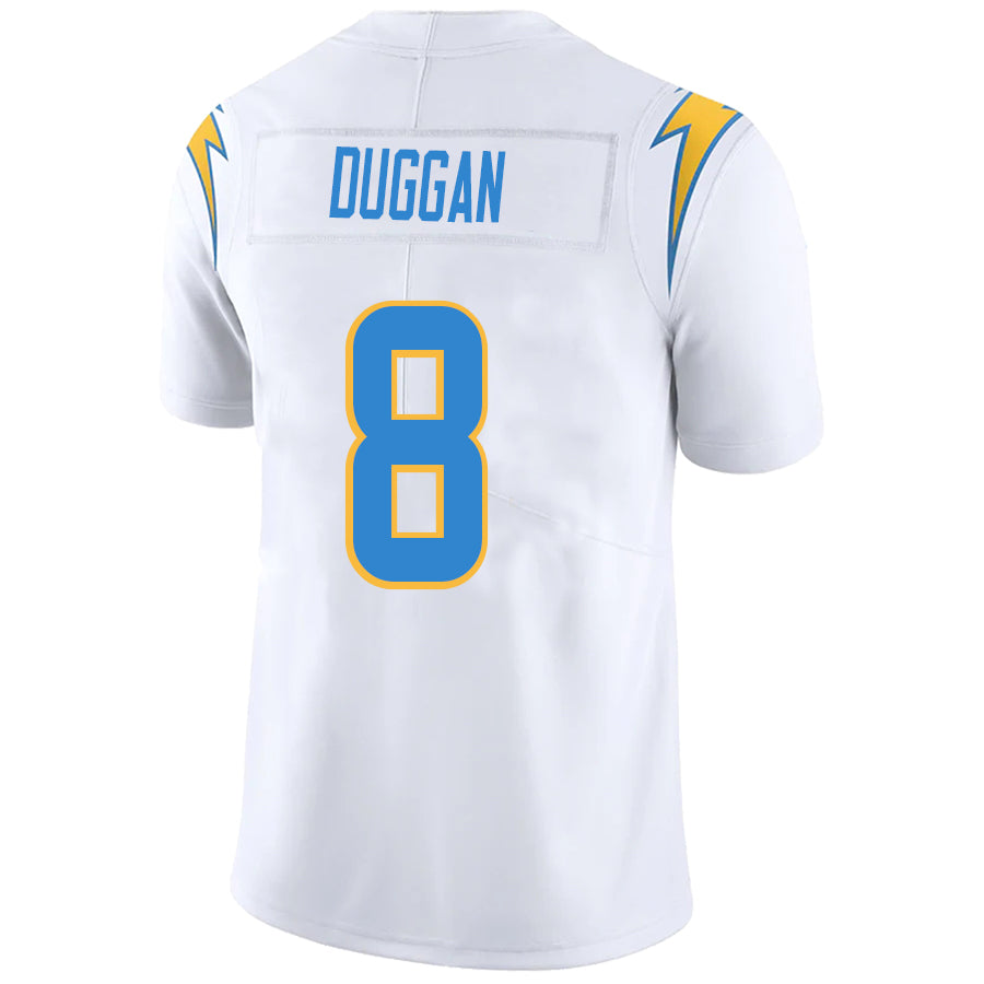 LA.Chargers #8 Max Duggan White Stitched Player Vapor Game Football Jerseys