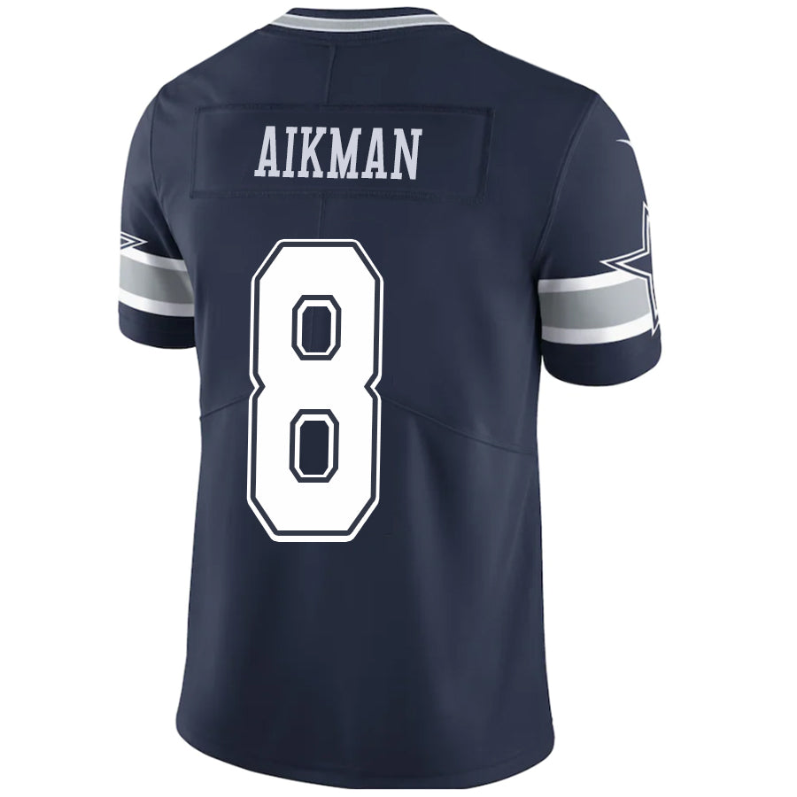 D.Cowboys #8 Troy Aikman Navy Stitched Player Game Football Jerseys