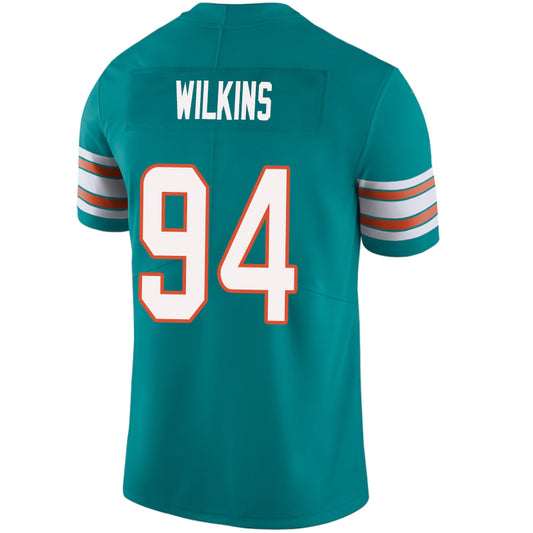 M.Dolphins #94 Christian Wilkins Green Stitched Player Vapor Game Football Jerseys