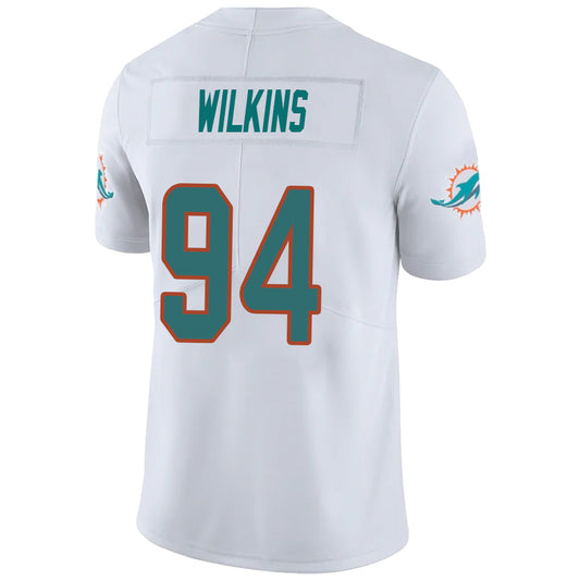 M.Dolphins #94 Christian Wilkins White Stitched Player Vapor Game Football Jerseys