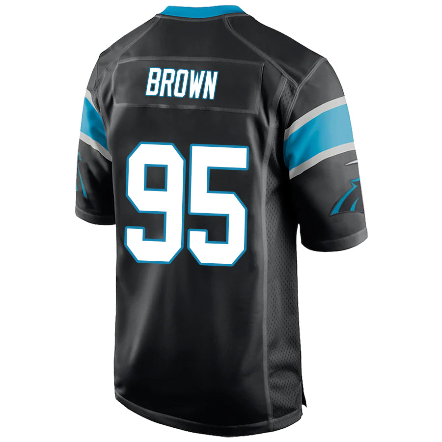 C.Panthers #95 Derrick Brown Black Stitched Player Game Football Jerseys