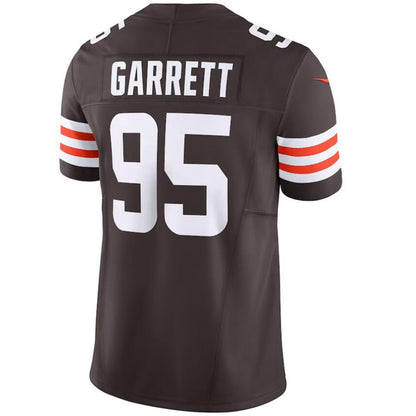 C.Browns #95 Myles Garrett Brown Stitched Player Vapor F.U.S.E. Limited Jersey