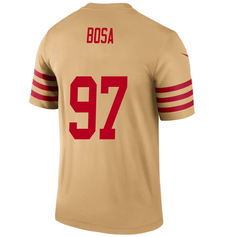 SF.49ers #97 Nick Bosa Gold Stitched Player Game Football Jerseys