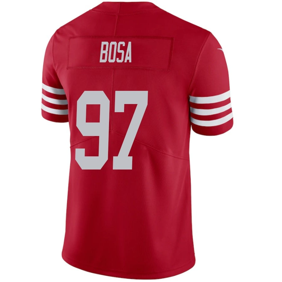 SF.49ers #97 Nick Bosa Red Stitched Player Game Football Jerseys