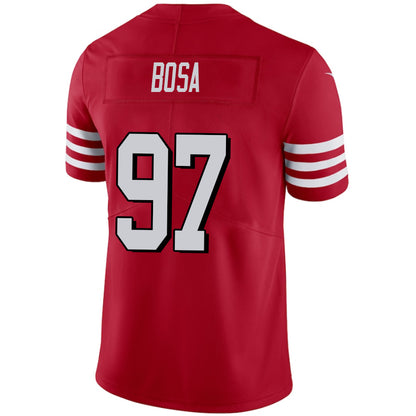 SF.49ers #97 Nick Bosa Red Stitched Player Vapor Elite Football Jerseys