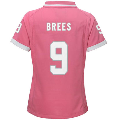 NO.Saints #9 Drew Brees Pink Stitched Player Bubble Gum Football Jerseys