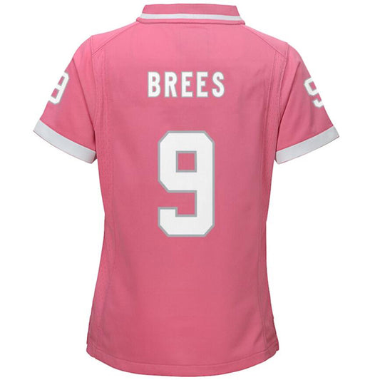 NO.Saints #9 Drew Brees Pink Stitched Player Bubble Gum Football Jerseys