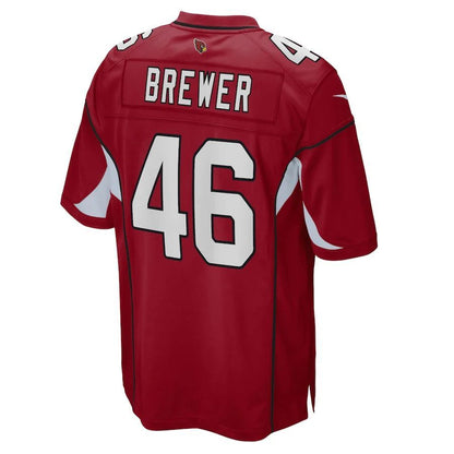 A.Cardinal #46 Aaron Brewer Cardinal Player Game Jersey Stitched American Football Jerseys