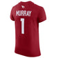 A.Cardinals #1 Kyler Murray Cardinal Vapor F.U.S.E. Elite Player Jersey Football Jerseys