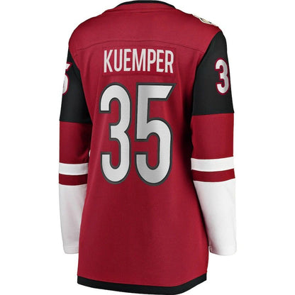 A.Coyotes #35 Darcy Kuemper Fanatics Branded Home Premier Breakaway Player Jersey Garnet Stitched American Hockey Jerseys