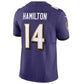 B.Ravens #14 Kyle Hamilton Purple Vapor F.U.S.E. Limited Player Jersey American Stitched Football Jerseys