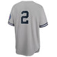 Baseball Jersey New York Yankees #2 Derek Jeter Gray 2020 Hall of Fame Induction Replica Jersey