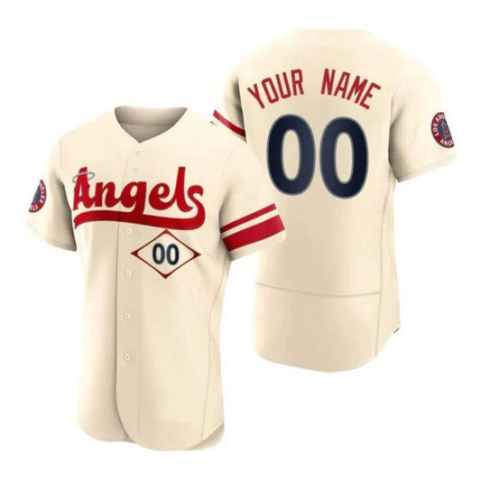 Baseball Jerseys Custom Los Angeles Angels Cream Stitched 2022 City Connect Jersey