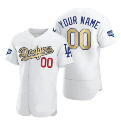 Baseball Jerseys Custom Los Angeles Dodgers Champion White Jersey Stitched Any Name And Number