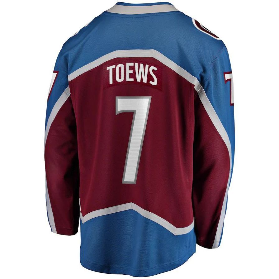 C.Avalanche #7 Devon Toews Fanatics Branded Home Breakaway Player Jersey Burgundy Stitched American Hockey Jerseys