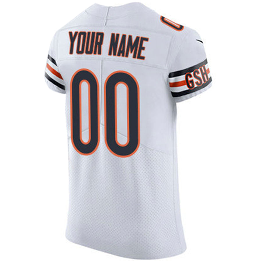 Custom C.Bears White Vapor Untouchable Custom Elite Jersey