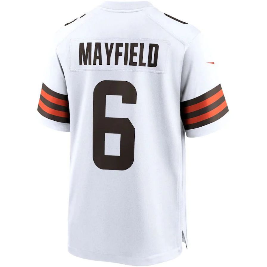 C.Browns #6 Baker Mayfield White Player Jersey Stitched American Football Jerseys