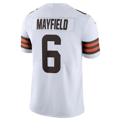 C.Browns #6 Baker Mayfield White Vapor Limited Player Jersey Stitched American Football Jerseys