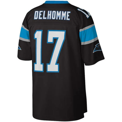 C.Panthers #17 Jake Delhomme Mitchell & Ness Black Player 2003 Legacy Replica Jersey Stitched American Football Jerseys