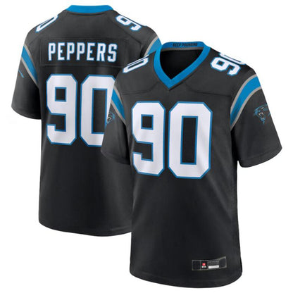 C.Panthers #90 Julius Peppers Black Player Game Jersey American Stitched Football Jerseys