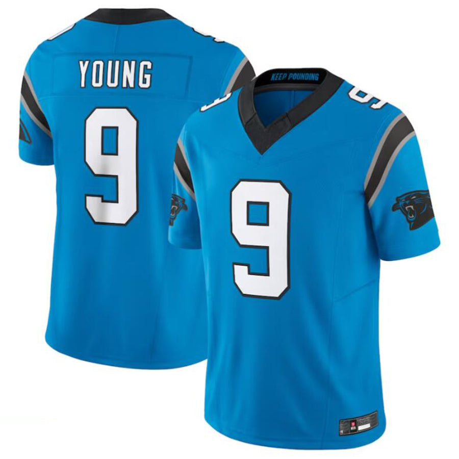 C.Panthers #9 Bryce Young Blue Vapor F.U.S.E. Limited Jersey American Stitched Football Jerseys