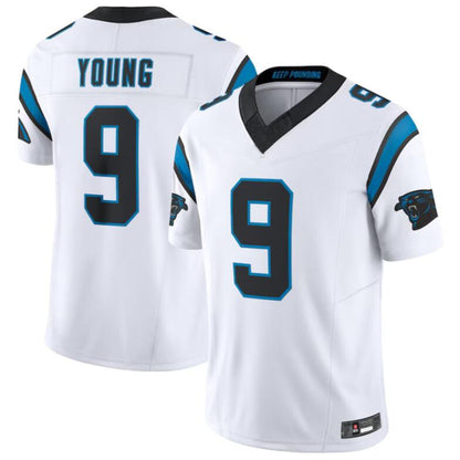 C.Panthers #9 Bryce Young White Vapor F.U.S.E. Limited Jersey American Stitched Football Jerseys