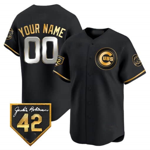 Custom Chicago Cubs 2024 Jackie Robinson Patch Vapor Premier Limited  V2– All Stitched Baseball Jersey