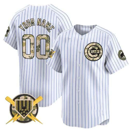 Custom Chicago Cubs Armed Forces Day Vapor Premier Limited– All Stitched Baseball Jersey