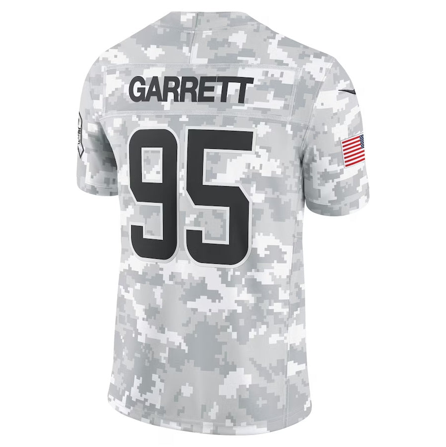 C.Browns #95 Myles Garrett Arctic Camo 2024 Salute to Service Limited Stitched American Football Jerseys