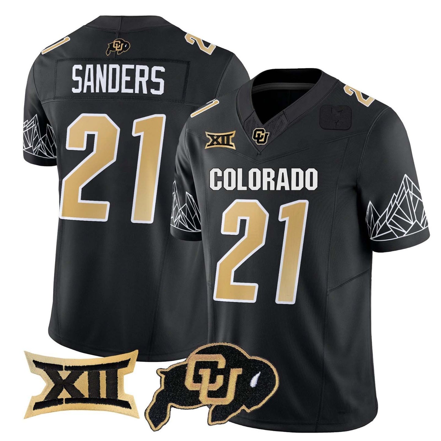 C.Buffaloes #21 Shilo Sanders 2024 Black Home Football Stitched American College Jerseys