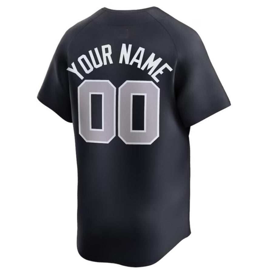 Custom Baseball Jerseys New York Yankees Navy Alternate Limited Player Jersey College Jerseys