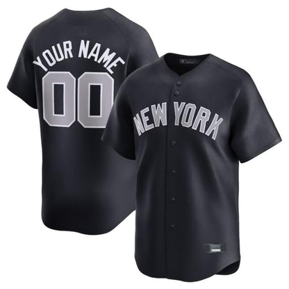 Custom Baseball Jerseys New York Yankees Navy Alternate Limited Player Jersey College Jerseys