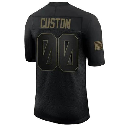 Custom A.Cardinal Team Stitched Black Limited 2020 Salute To Service Football Jerseys