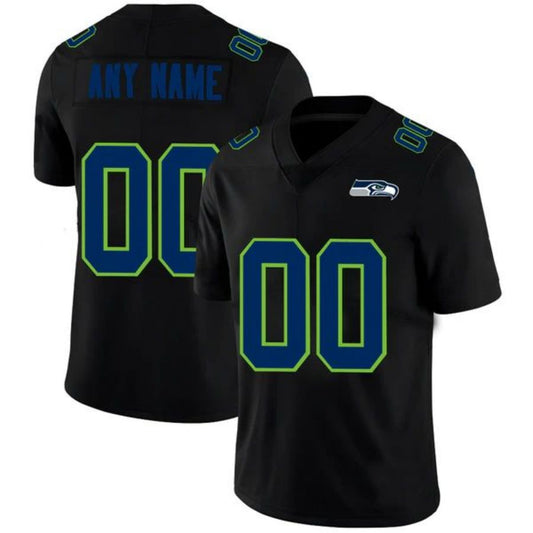 Custom Football Jerseys S.Seahawks Black American Stitched Name And Number Size S to 6XL Christmas Birthday Gift