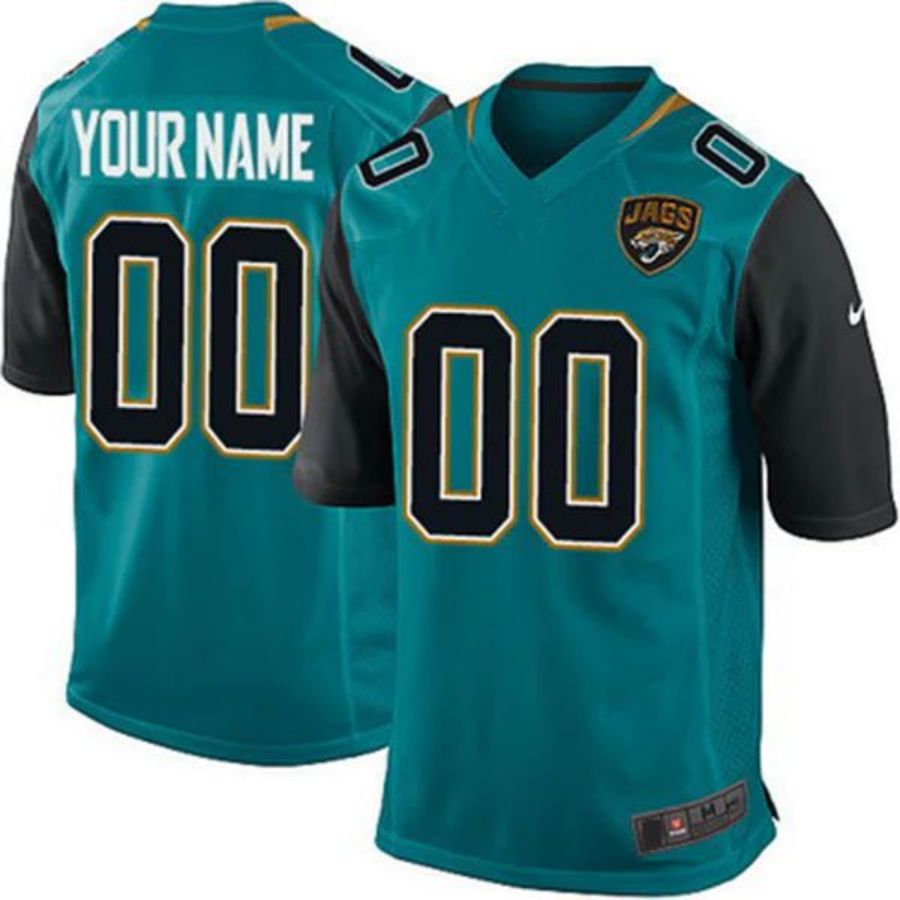 Custom J.Jaguars 2013 Green Game Teal Jersey Stitched American Football Jerseys