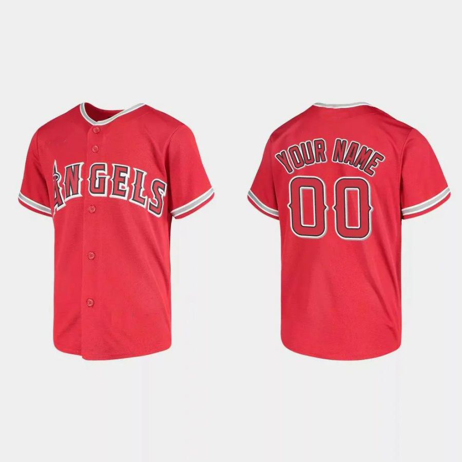 Custom Los Angeles Angels Red Replica Jersey Stitched Baseball Jerseys