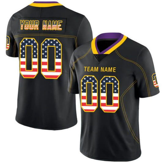 Custom MN.Vikings Stitched American Football Jerseys Personalize Birthday Gifts Game Black Jersey