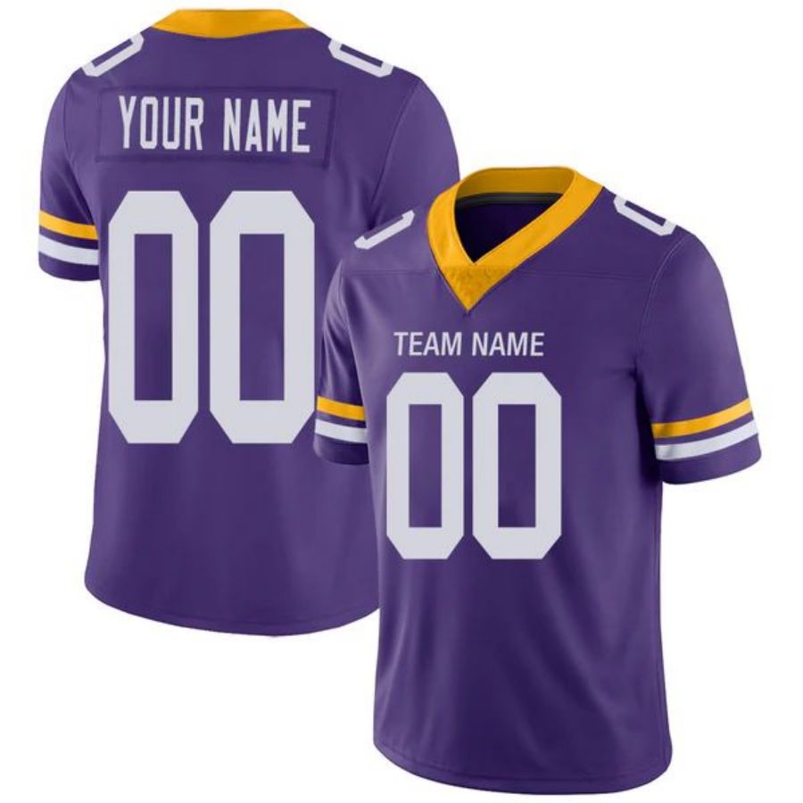 Custom MN.Vikings Stitched American Football Jerseys Personalize Birthday Gifts Game Purple Jersey