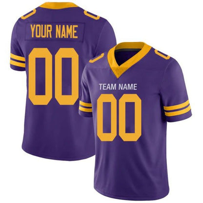 Custom MN.Vikings Stitched American Football Jerseys Personalize Birthday Gifts Purple Elite Jersey