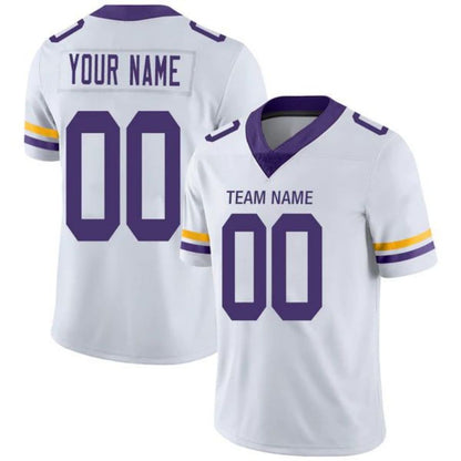 Custom MN.Vikings Stitched American Football Jerseys Personalize Birthday Gifts White Game Jersey