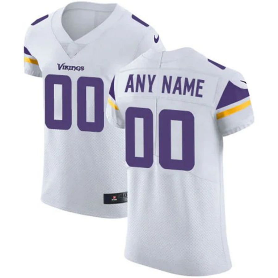 Custom MN.Vikings White Vapor Untouchable Custom Elite Jersey Stitched Jerseys American Football Jerseys