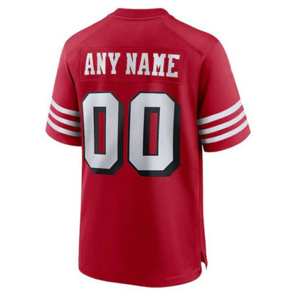 Custom New SF.49ers 2022 Red Black Stitched American Vapor Game Football Jerseys