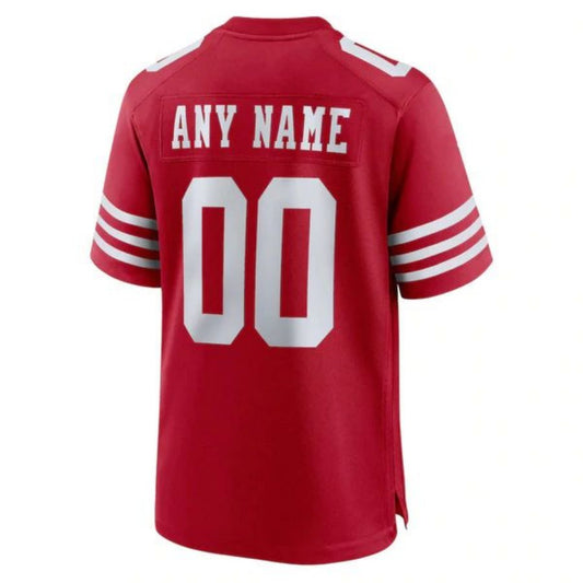 Custom New SF.49ers 2022 Red Stitched American Game Football Jerseys