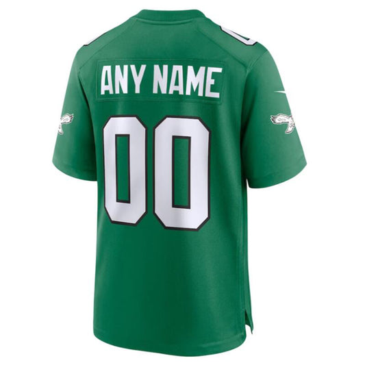 Custom P.Eagles Green Alternate Player Game Jersey American Stitched Football Jerseys