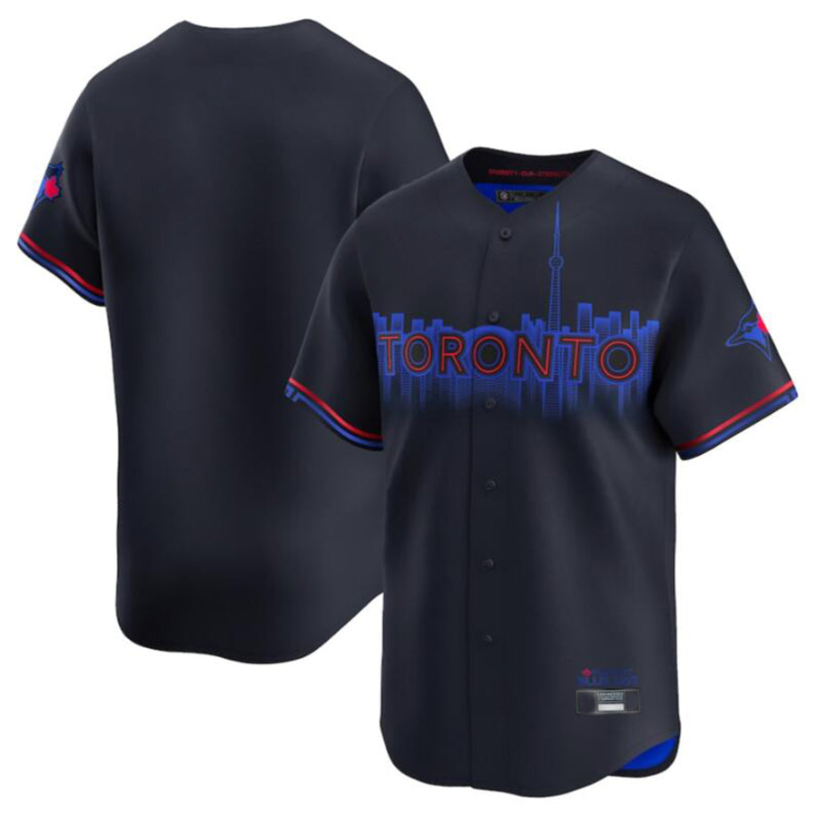 Custom T.Blue Jays Navy 2024 City Connect Limited Jersey American Stitched Baseball Jerseys