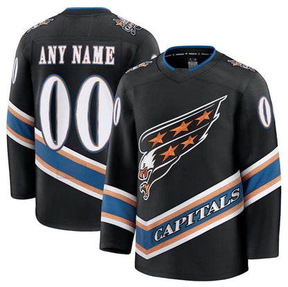 Custom W.Capitals Active Player Black 2024-25 Alternate Stitched American Hockey Jerseys