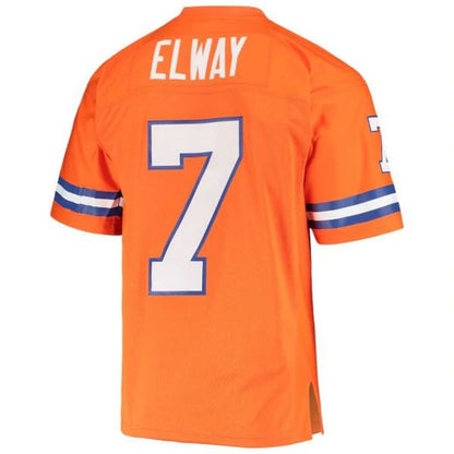 D.Broncos #7 John Elway Orange Stitched Player Legacy Replica Football Jerseys