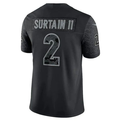 D.Broncos #2 Patrick Surtain II Black RFLCTV Limited Player Jersey American Stitched Football Jerseys